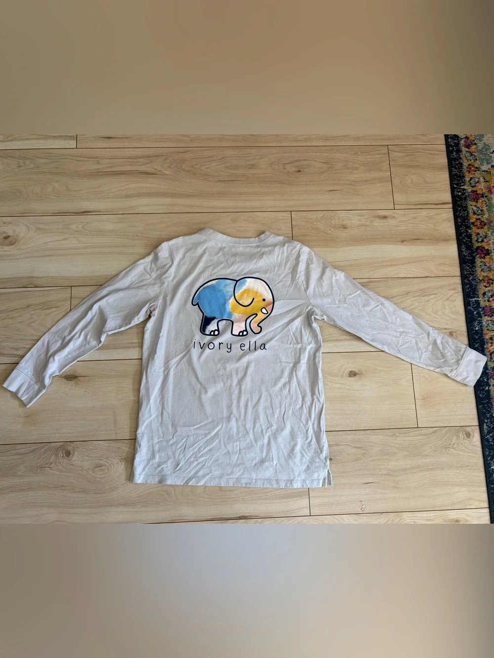 Ivory Ella Organic Cotton Long Sleeve Pocket Tee